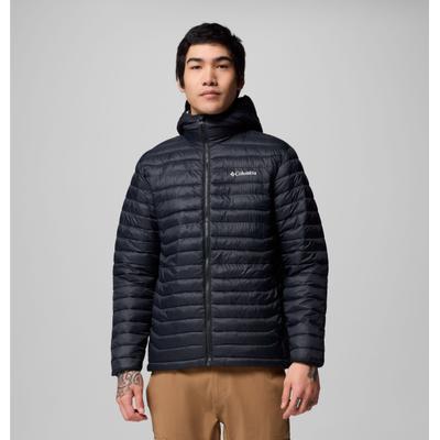 Steppjacke COLUMBIA "POWDER PASS HOODED JACKET", Herren, Gr. M, schwarz, Steppware, Obermaterial: 100% Nylon. Futter: 100% Nylon. Wattierung: 100% Polyester, unifarben, Basic hüftbedeckend, elastischer Bund, Jacken Steppjacke, mit...