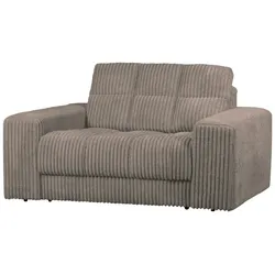 Sessel Loveseat Date mit Cordbezug, klassisch gepolstert, mud braun, weicher Stoff