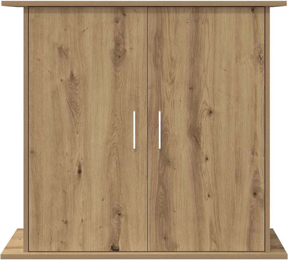 vidaXL Soporte para acuario de roble artesanal 81x36x73 cm Marrón