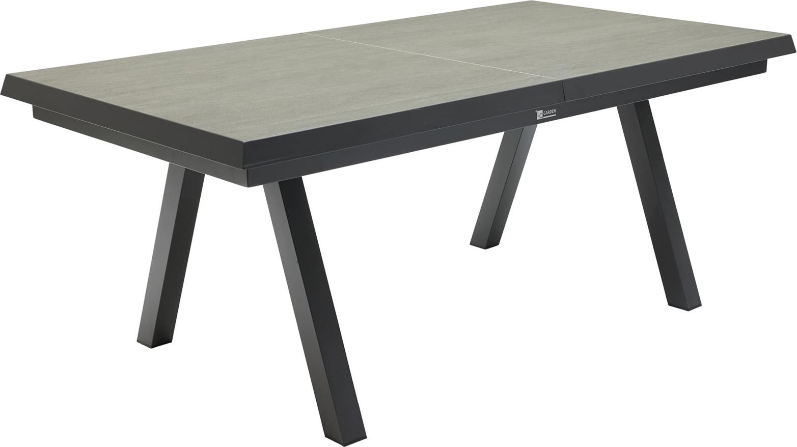 Vivera Ausziehtisch aus pulverbeschichtetem Aluminium, wetterfest, UV-beständig