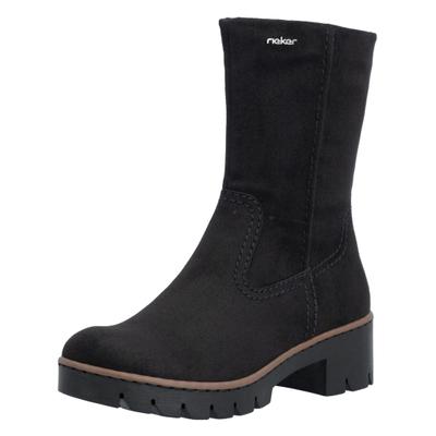 Stiefelette RIEKER "Rieker Stiefelette Textil", Damen, Gr. 38, schwarz, Textil, Schuhe Stiefelette