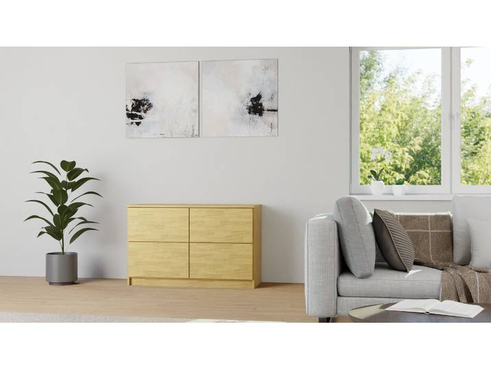 Moderne Schubladenkommode Eiche Natur geölt