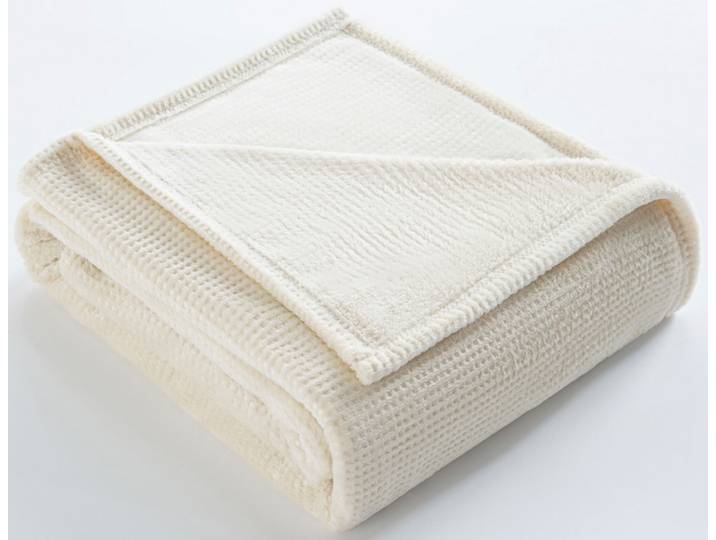 Wohndecke BRUNO BANANI Shakira , creme, B:150cm L:200cm, Polyester, Wohndecken, Wohndecke, Weiche Kuscheldecke mit Prägedruck in Waffeloptik, 150x200 cm