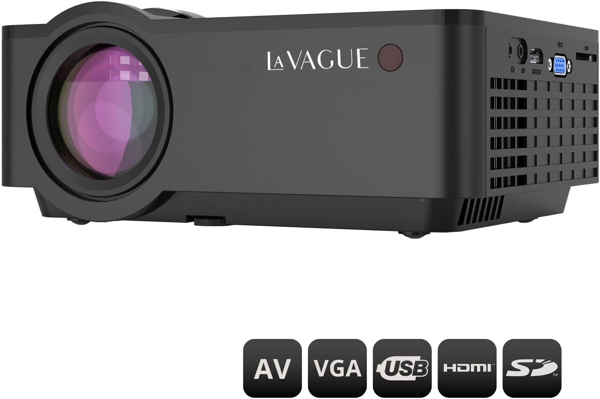 LA VAGUE LED-Beamer "LED-Projektor LV-HD320", schwarz, Beamer, LED-Beamer
