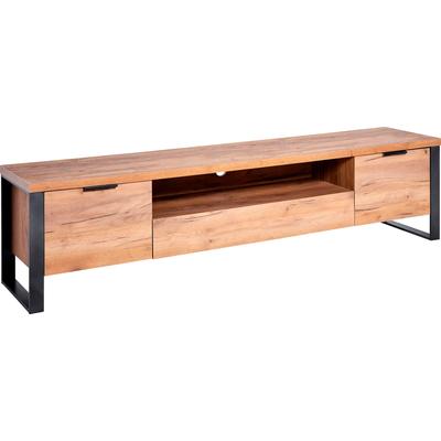 TV-Board JAHNKE "LOOP", braun (kerneiche), B:180cm H:45cm T:39,5cm, Holzwerkstoff, Sideboards, TV-Board, Breite ca. 180 cm