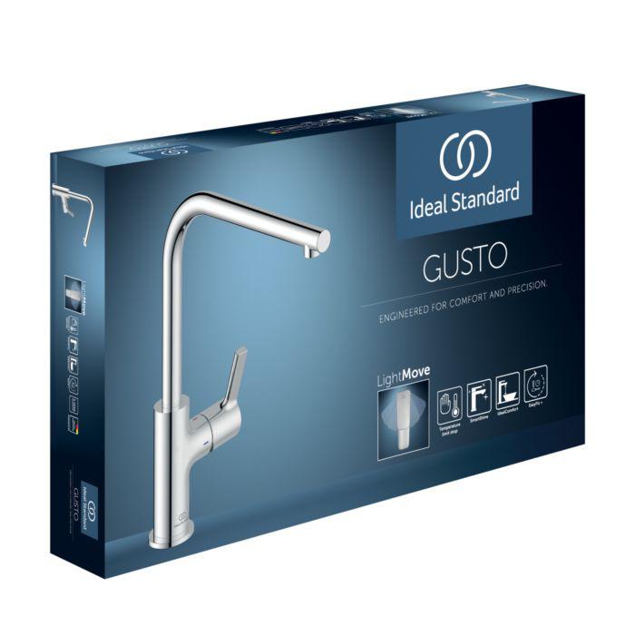 Ideal Standard Gusto Küchenarmatur BD418AA chrom, mit Rohrauslauf