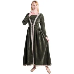 Metamorph Zauberin Samtkleid grün (L)
