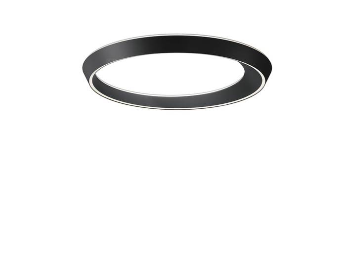 Tidal 75 Plafonnier 2700K Mat Noir - Lodes - Salon / séjour - Aluminium - Anneau