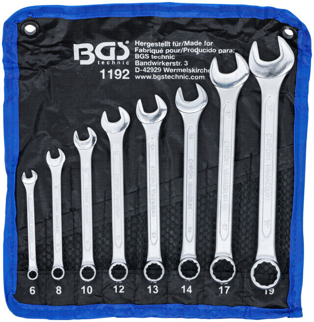 Jeu de clés mixtes 6 - 19 mm 8 pièces BGS ; BGS technic (1192)