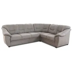 sit & more Ecksofa Savona Mikrofaser Grau Hellgrau
