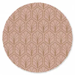 FUSSMATTE Lachsrosa - Muster - Geometrisch Schmutzfangmatte 120x120 cm