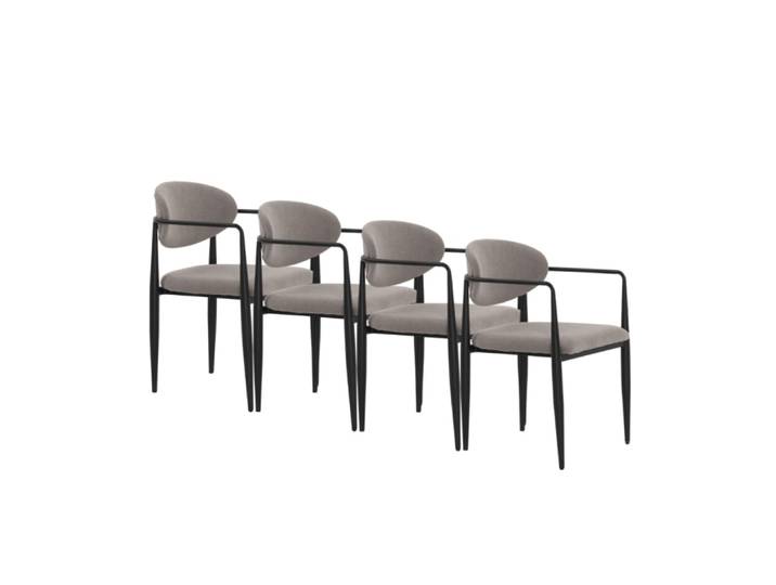 Lot de 4 fauteuils tapissés en chenille
