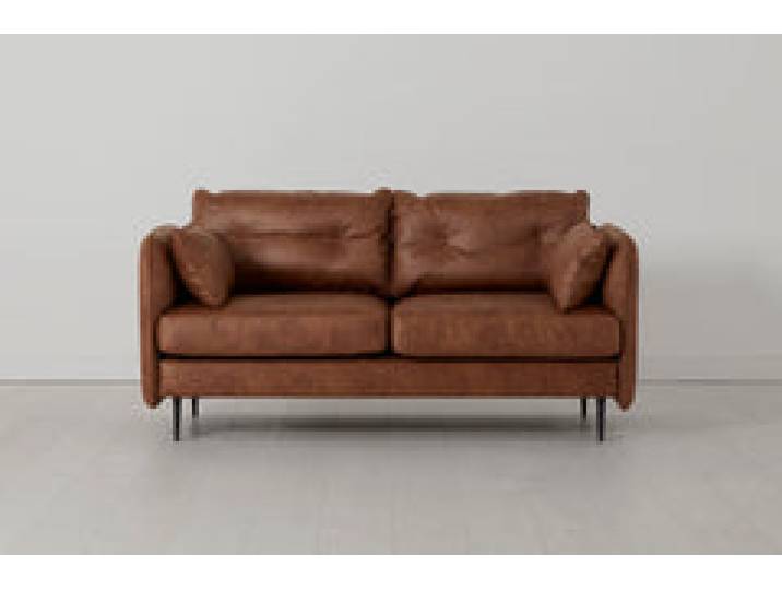Model 19 Zweisitzer-Sofa, Kastanienbraun