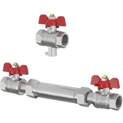 Flamco, Ventil, Erstausrüsterbausatz Kugelhahn DN20 universal, Zählerersatzstück 130mm