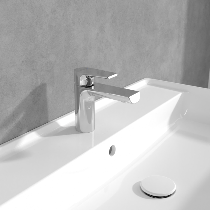 Villeroy und Boch Liberty Einhebel-Waschtischarmatur TVW10700100161 ohne Ablaufgarnitur, verstellbarer Strahlregler, chrom
