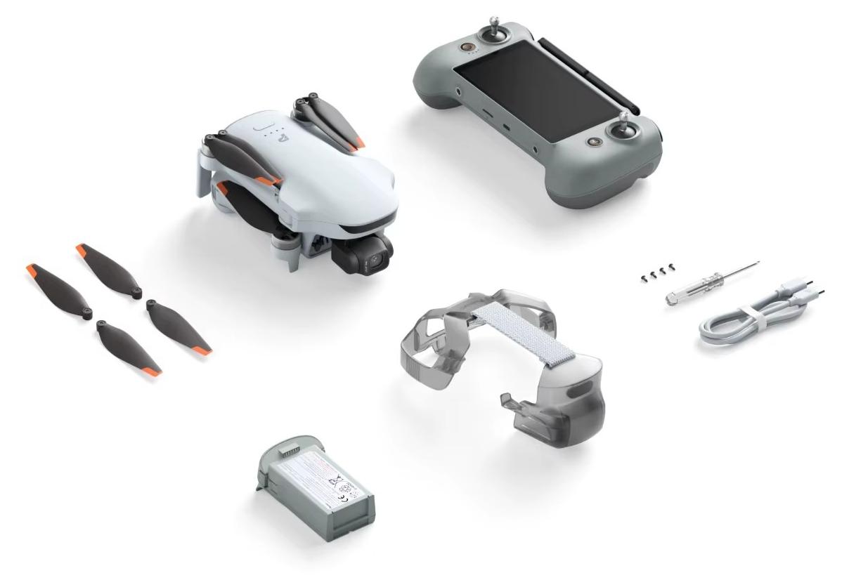 Kameradrohne - ATOM 3 - 4K-UHD-Video mit 60 fps - 8K-Fotos - 16 km Reichweite - 3-Achsen-Gimbal - Unter 249 g - Standard-Kit mit PTD2 RC