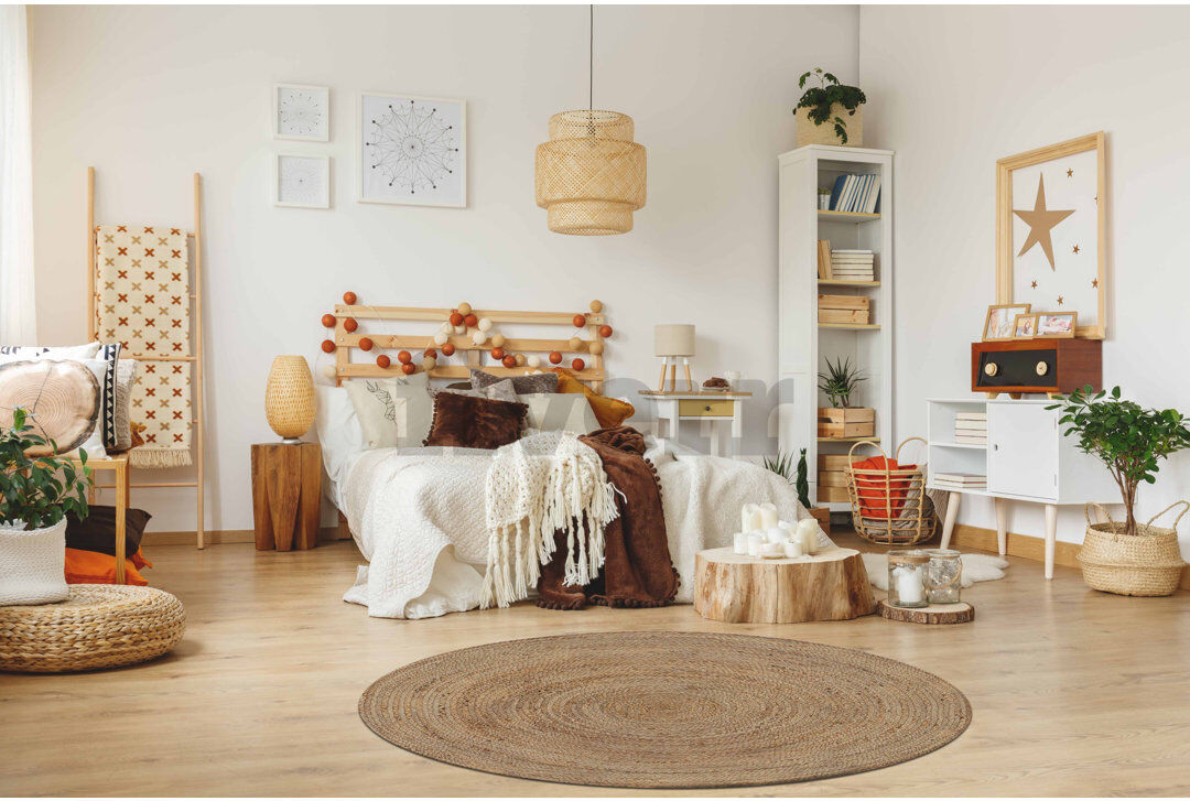 Carpetfine Nele Jute Rug Beige Round 120 cm