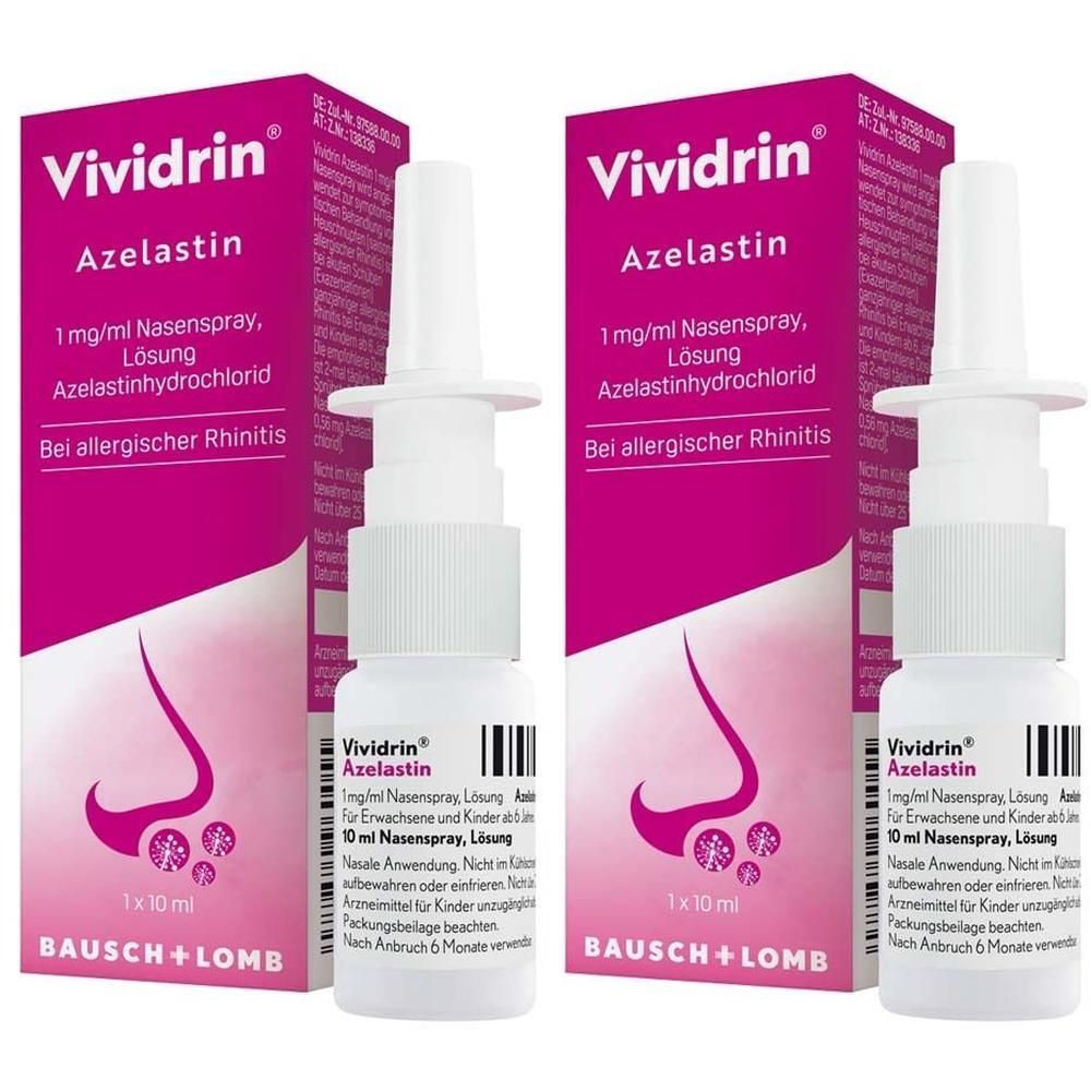 Vividrin Azelastin 1 mg/ml Nasenspray Lösung 2x 2x10 ml