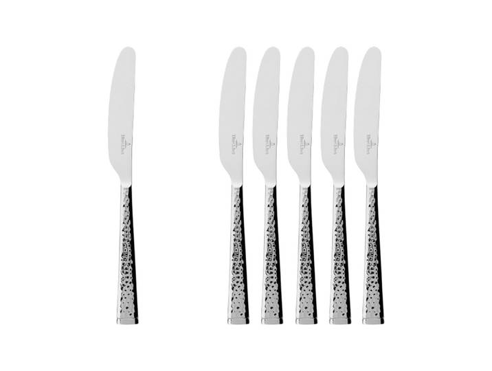 Tafelmesser VILLEROY & BOCH Tafelmesser Blacksmith 231 mm 6er Set silber , silber, B:4,5mm, Essmesser, Tafelmesser, Spülmaschinenfest