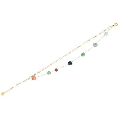 Fußkette ADELIA´S "Fußkettchen – aus Edelstahl", bunt (silber), Fußketten, Damen, Edelstahl, Perfekt als Geschenk für besondere Menschen