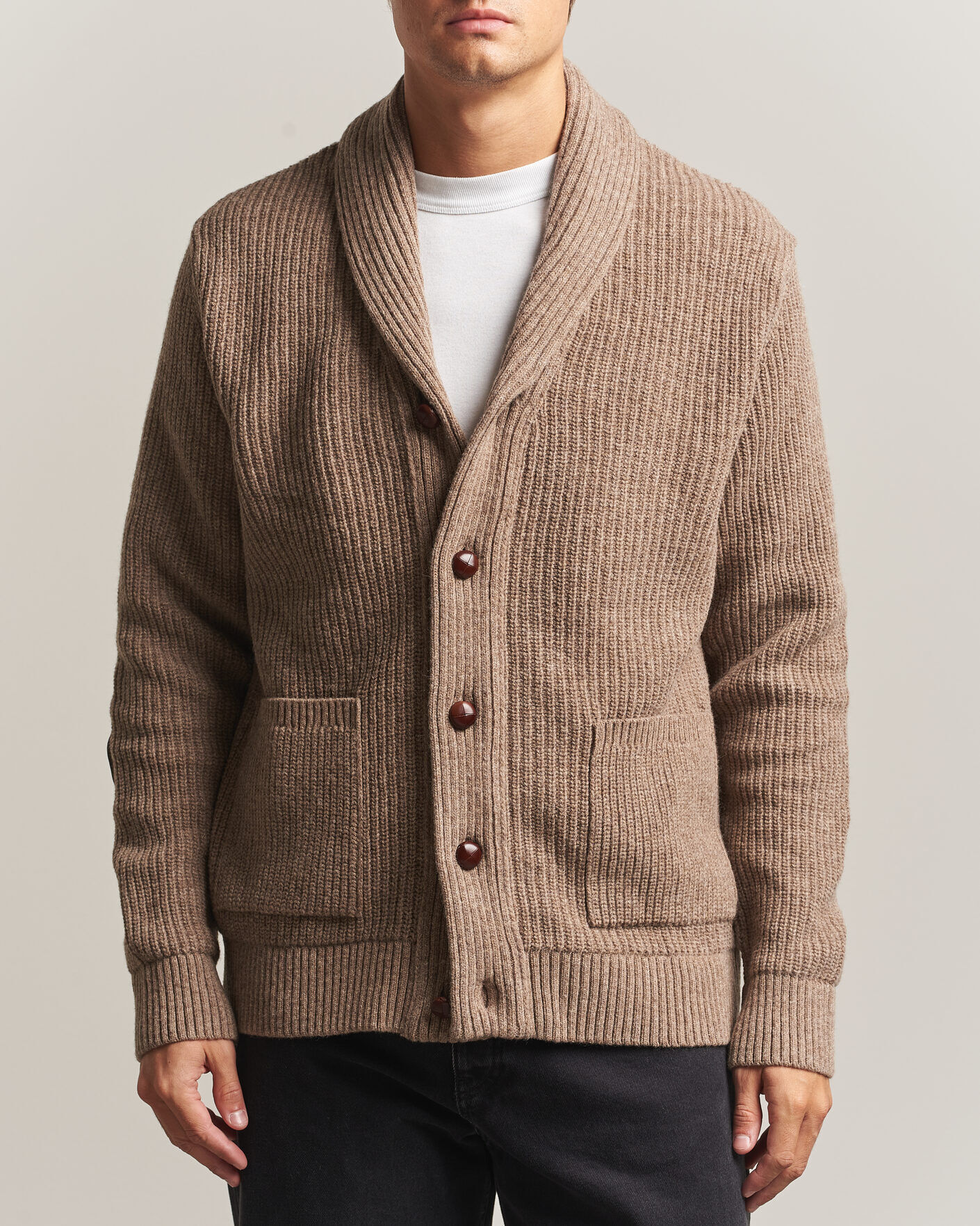 Barbour Lifestyle Hartland Knitted Shawl Cardigan Stone men XXL Beige