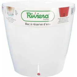 Riviera, Blumentopf, Blumentopf Weiss rund (30 x 30.30 cm)