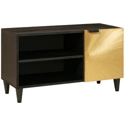 Helloshop26 - Funktionaler rechteckiger TV-Ständer 80 x 33 x 46 cm moderner Chic-Stil schwarzes Holzwerkstoff 02_0057759
