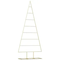 vidaXL Metall Weihnachtsbaum Gold 180cm Pulverbeschichteter Stahl