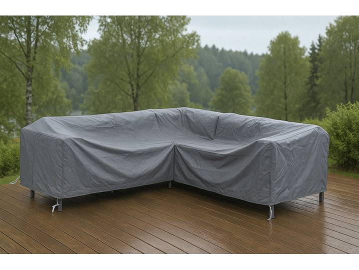 Möbelabdeckung Vela – wasserdichte Abdeckung für Garten- & Loungemöbel - Grau - Luxusbetten24