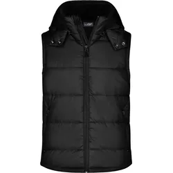 James & Nicholson Herren Kapuzen Steppweste Bodywarmer JN1004 black XL
