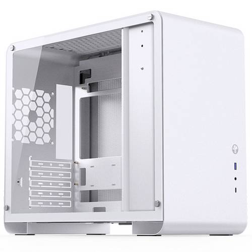 Jonsbo U4 Mini Micro-ATX-Gehäuse, Tempered Glass - weiß Micro-Tower Gehäuse, Gaming-Gehäuse, PC-Gehäuse Weiß