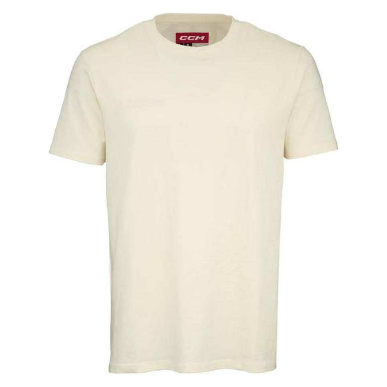 CCM Core YTH Kurzarm-T-Shirt (YTH S, Cremeweiss (ungebleicht)) (S) (58987541)