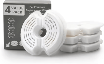 Inspire Curations PureFlow Ultra Silent Pet Water Fountain With LED Light 4pcs Filter