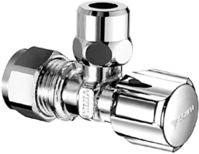 Schell Vanne d'angle COMFORT d 12mm G 3/8 AG, avec régulation, kiwa, chromé (050390699)