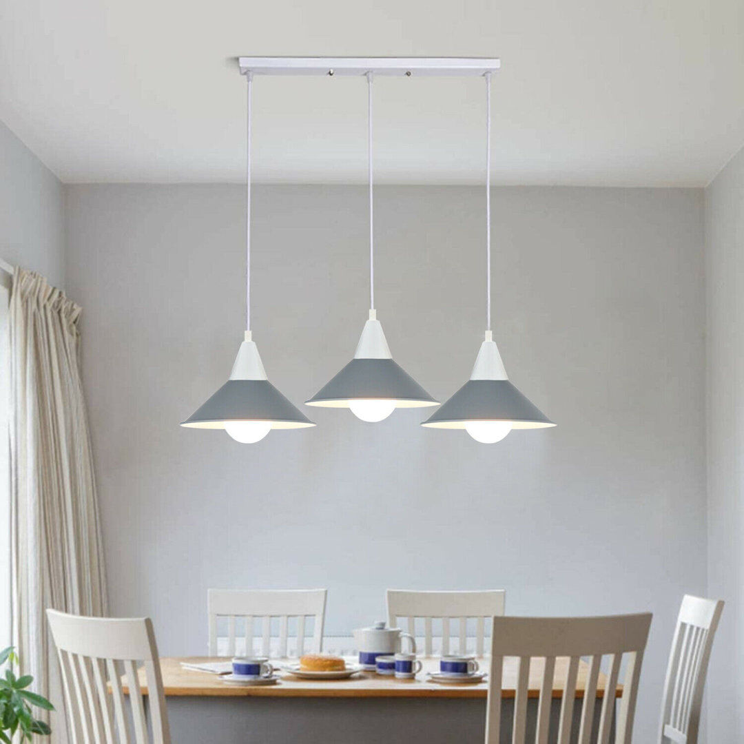 Breakwater Bay Whiting 3 - Light Kitchen Island Pendant Grey