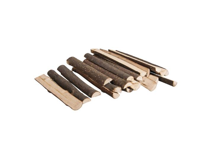 Aststücke halbiert, natur, 10-12cm x 2-2,5cm, Bund 20Stück