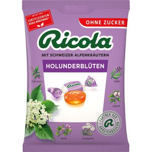 Ricola Kräuterbonbons Holunderblüten, zuckerfrei, 20 Stück im Beutel, 75g