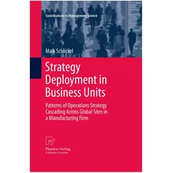 Strategy Deployment in Business Units, Fachbücher von Maik Schlickel