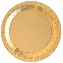 Eleganter Pappteller in Gold, 23 cm, 8 Stück