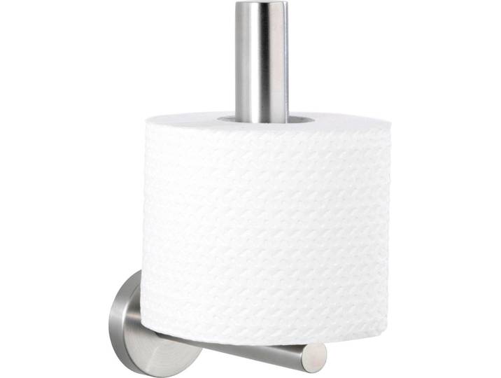 Toiletten-Ersatzrollenhalter WENKO Bosio , grau (chromfarben), B:8cm H:18cm L:12cm, Edelstahl, Toilettenpapierhalter, Toiletten-Ersatzrollenhalter, Edelstahl, rostfrei