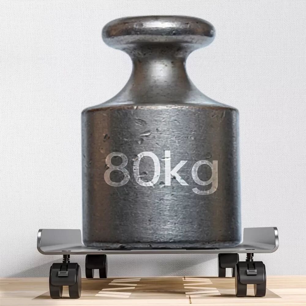 INF Rollender Computer Tower Ständer mit Rädern, Verstellbarer PC Ständer mit Bremsen, Kaltgewalzter Stahl