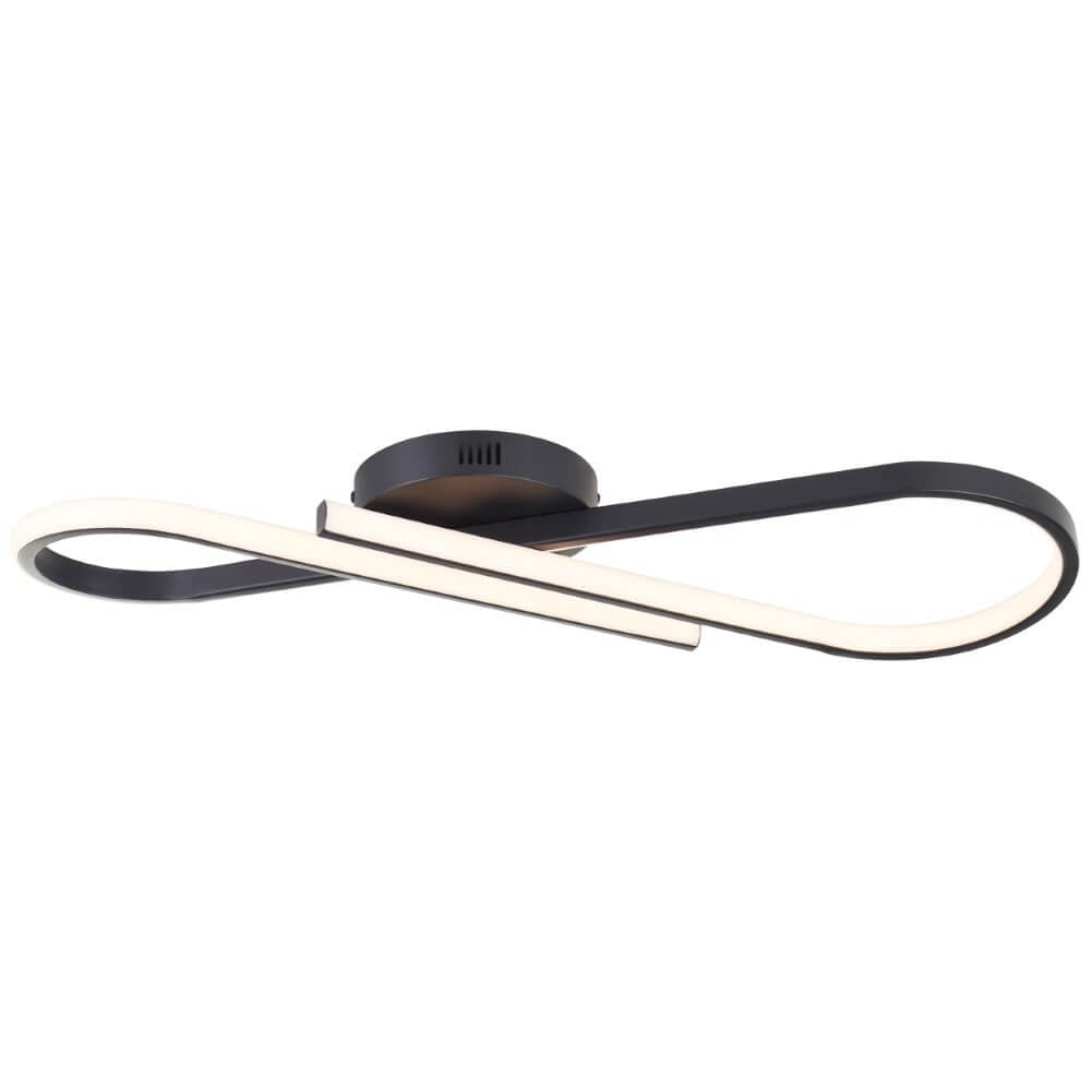 Brilliant Hinton zwarte LED-plafondlamp met modern design