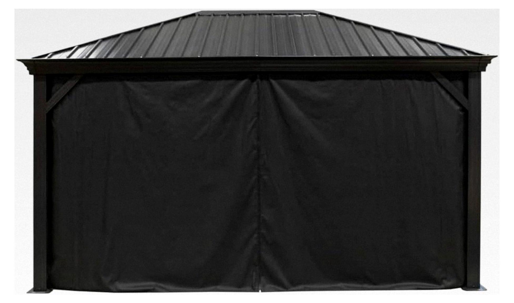 Vorhänge mit Clips für Pavillon Marsala 1216 | Schwarz