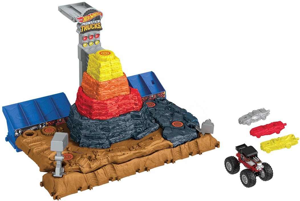 Hot Wheels Pista Central para coches de juguete Monster Trucks .