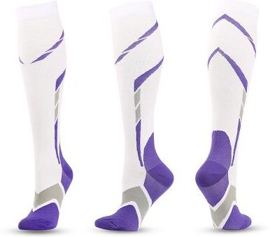 LightInthebox 3 Pairs Compression Socks, Multi-Color Outdoor Running High Tube Pressure Socks, Athletic Performance Socks for Cross-Border Sale