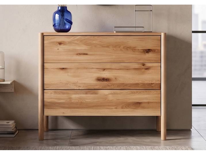 Kommode 93x89cm 'Lotte' Wildeiche massiv 3SK