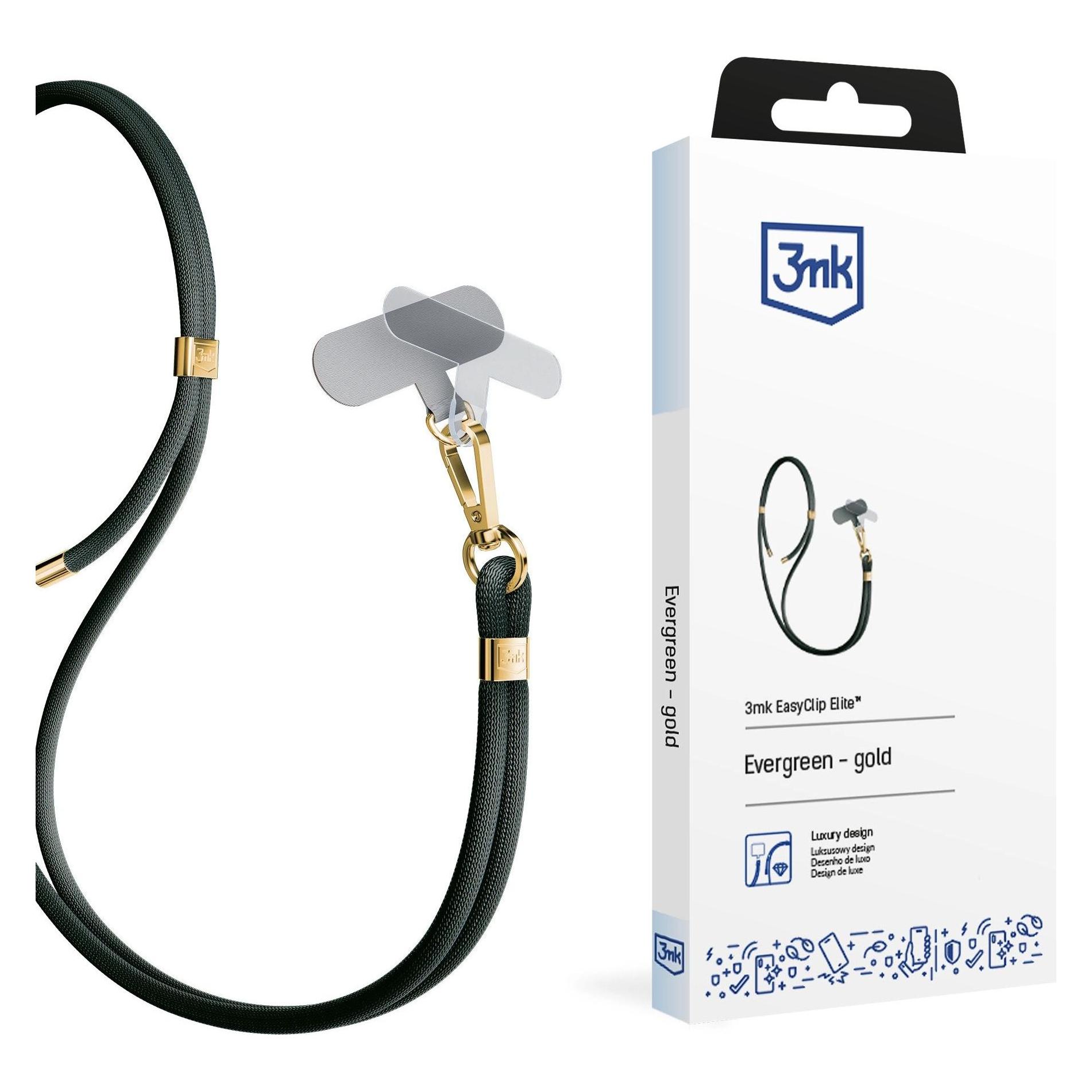 3MK EasyClip Elite Evergreen (gold) smycz do telefonu (5903108572569)