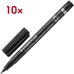 Staedtler 10er-Pack CD/DVD/BD Marker »Lumocolor permanent« schwarz