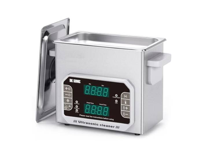 DK SONIC Nettoyeur à Ultrasons 3L\, 120W Nettoyeur à Ultrasons De Précision Pour Bijoux Avec Minuterie\, Chauffage Et Commande Tactile\, Multi-Applications Pour Lunettes\, Chaînes\, Montres (Panier Inclus)