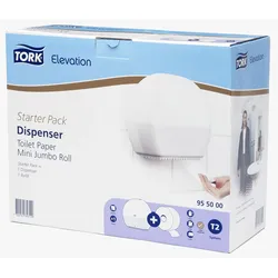 TORK Toilettenpapierspender-Set Elevation T2 Mini 1 Rolle weiß